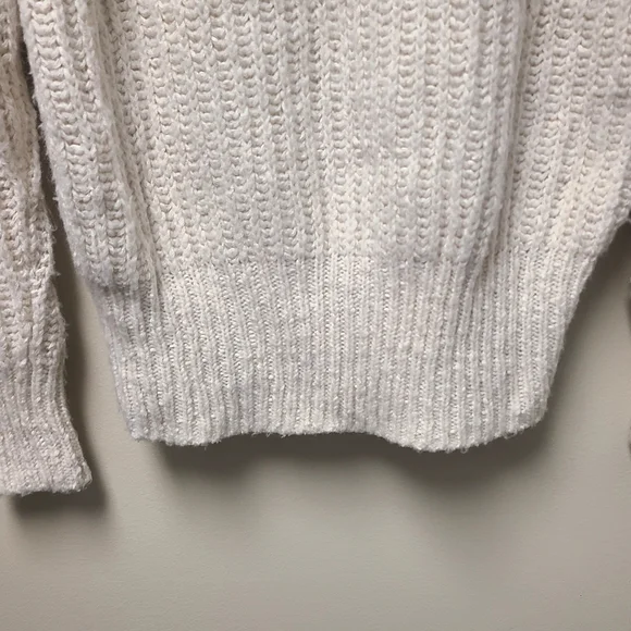 Anthropologie Pilcro Joyce Wool Blend Cable Knit Sweater in Cream Size S - Picture 7 of 7